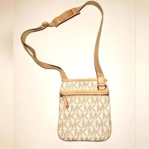 Michael Kors neutral crossbody purse